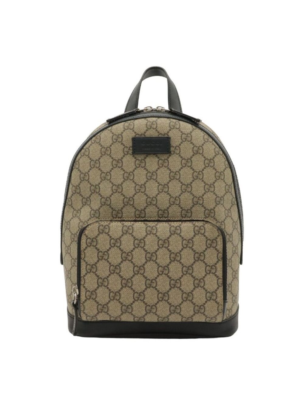 Gucci GG Supreme Small Backpack Leather Beige Black